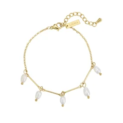 Bracelet Olivia acier doré or et nacre
