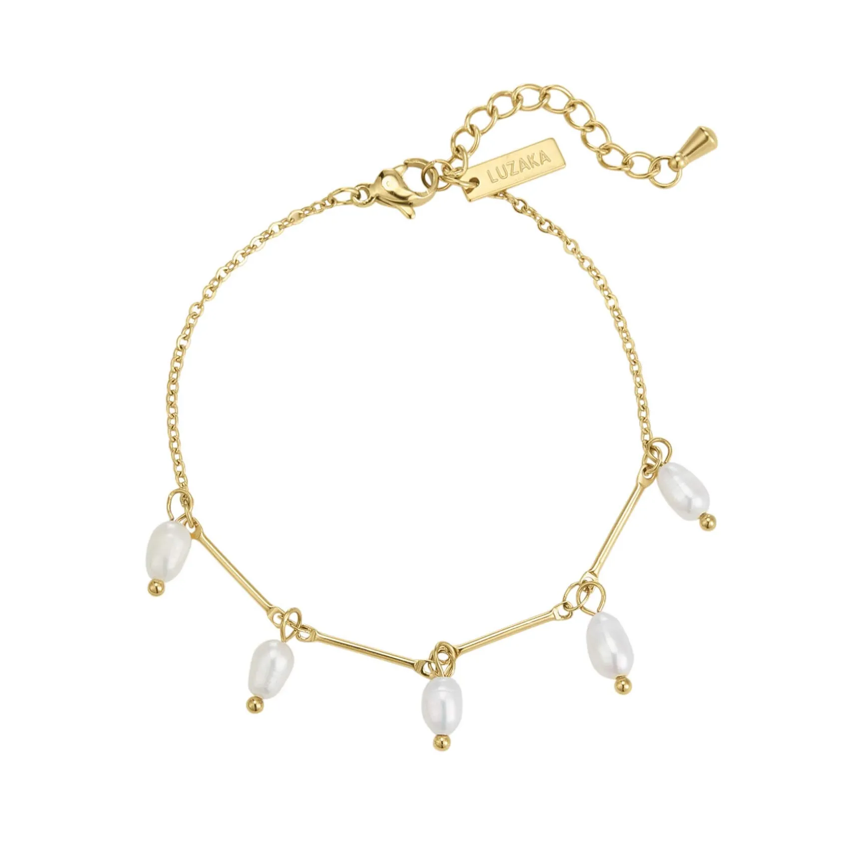 Bracelet Olivia acier doré or et nacre