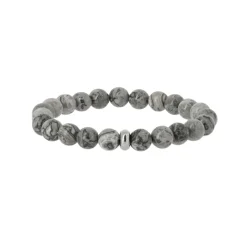 Bracelet Pierres Agate grise 8mn