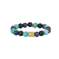 Bracelet Pépite bleu pierres naturelles