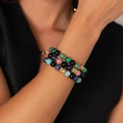 Bracelet Pépite bleu pierres naturelles