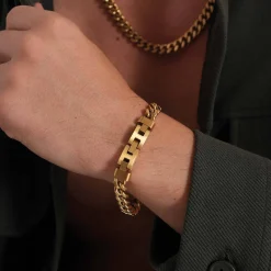 Bracelet Raphael acier doré or
