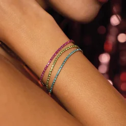 Bracelet Riviera strass vert