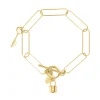 Bracelet Secret acier doré or