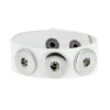 Bracelet Snap Cuero blanc