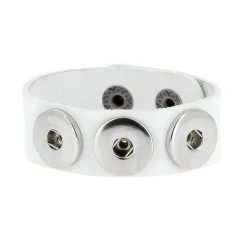 Bracelet Snap Cuero blanc
