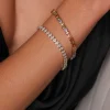 Bracelet Tennis acier doré or