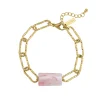 Bracelet Topia rose acier doré or