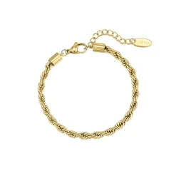 Bracelet Torsada acier doré or