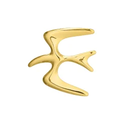 Broche Evola acier doré or
