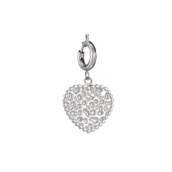 Charm acier médaille coeur