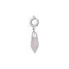 Charm acier pierre Quartz rose