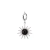 Charm acier Sun Agate noire