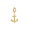 Charm Ancre acier doré or