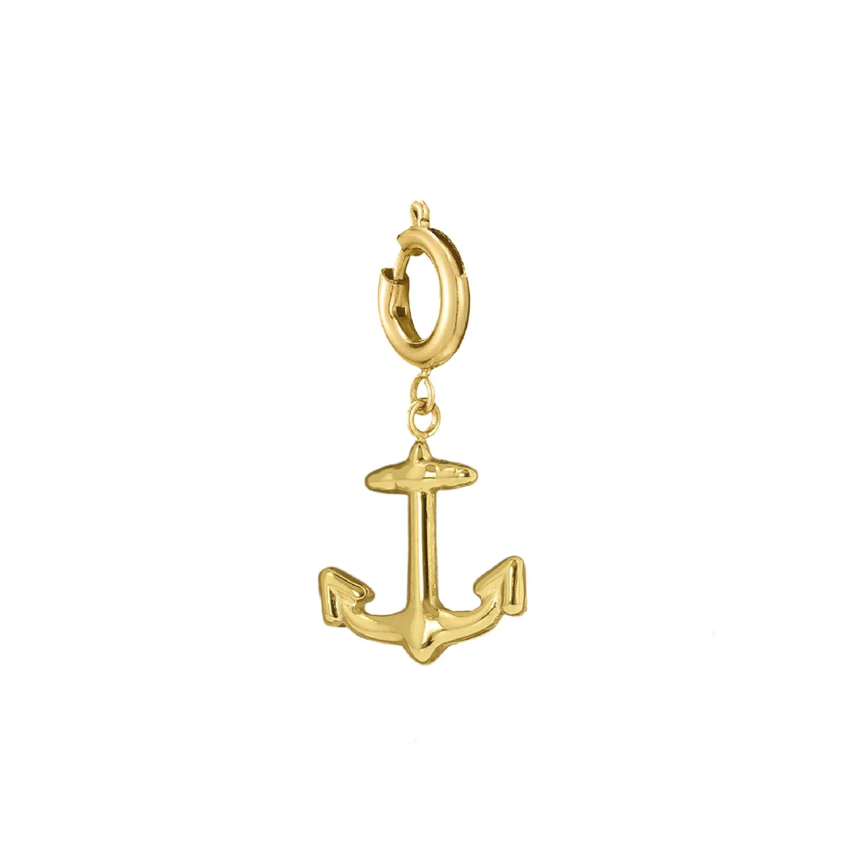 Charm Ancre acier doré or
