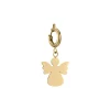 Charm Ange acier doré or