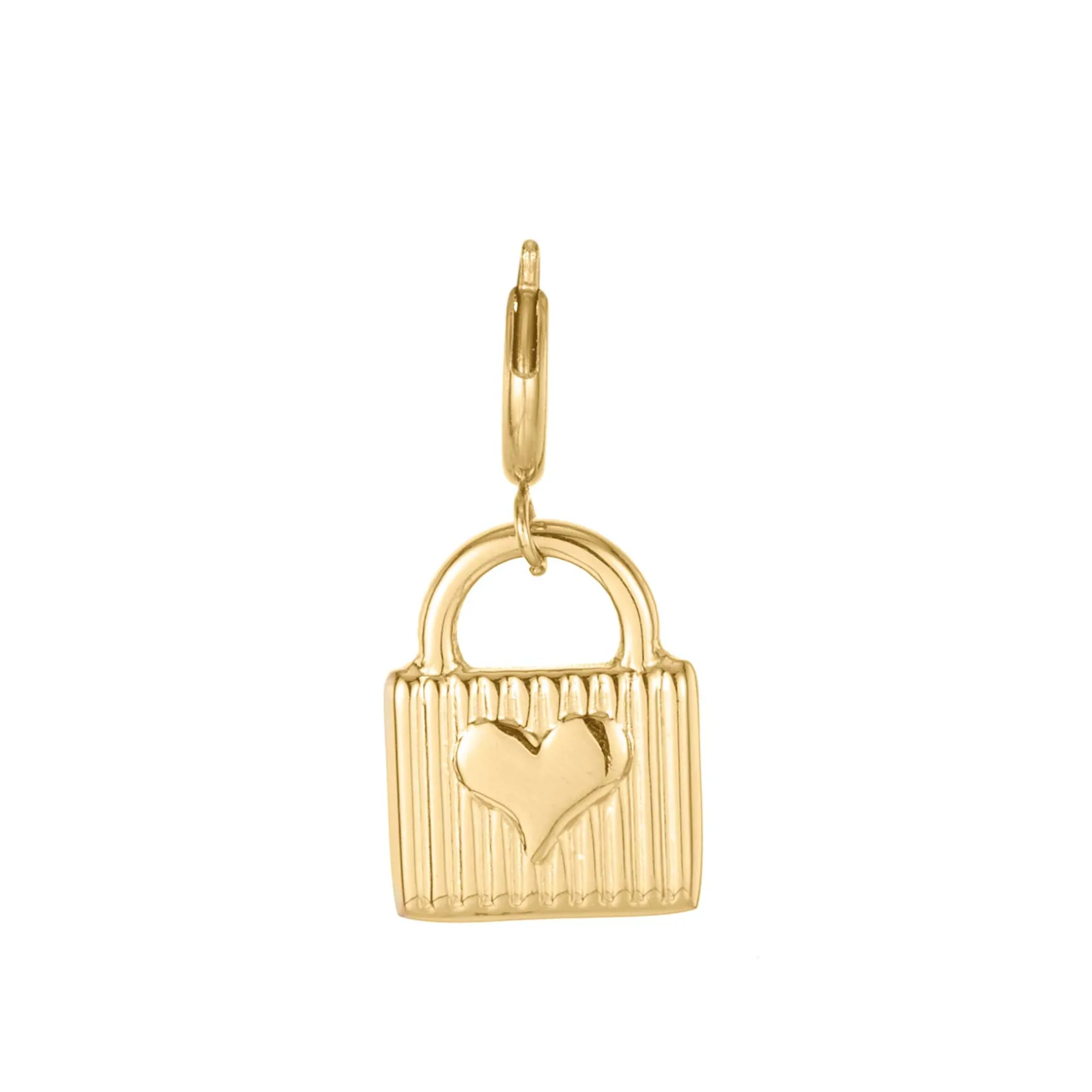 Charm Cadenas acier doré