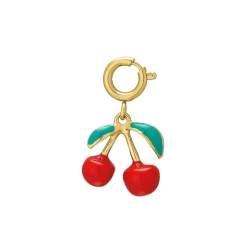 Charm Cerise acier doré or