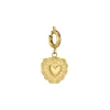 Charm Coeur 2 acier doré or