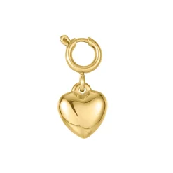 Charm Coeur acier doré or