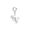 Charm Crabe acier argenté