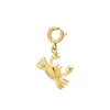 Charm Crabe acier doré or