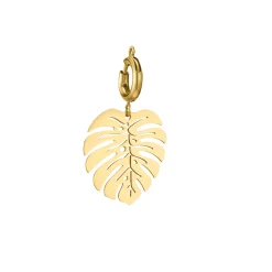 Charm feuille Monstera acier doré or