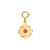 Charm Fleur fuchsia acier doré