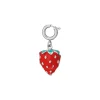 Charm Fraise acier argenté