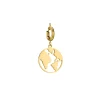Charm Globe acier doré or