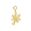 Charm Homard acier doré or