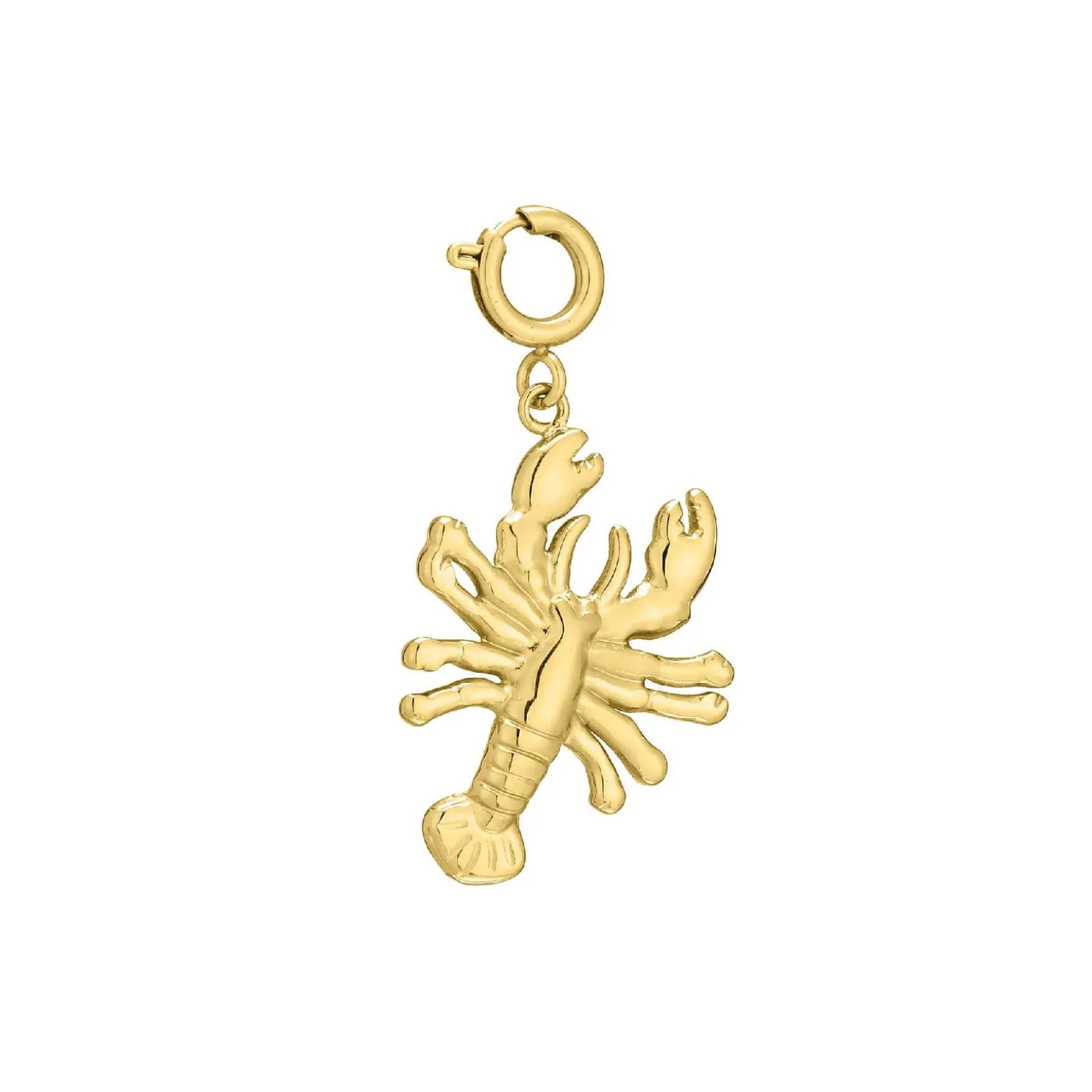 Charm Homard acier doré or