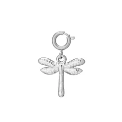 Charm Libellulle acier argenté