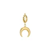Charm Lune acier doré or