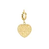 Charm Médaille Coeur acier doré or