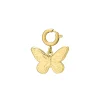 Charm Papillon acier doré or