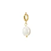 Charm Perle acier doré or