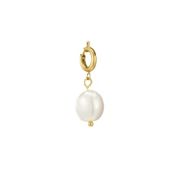 Charm Perle acier doré or
