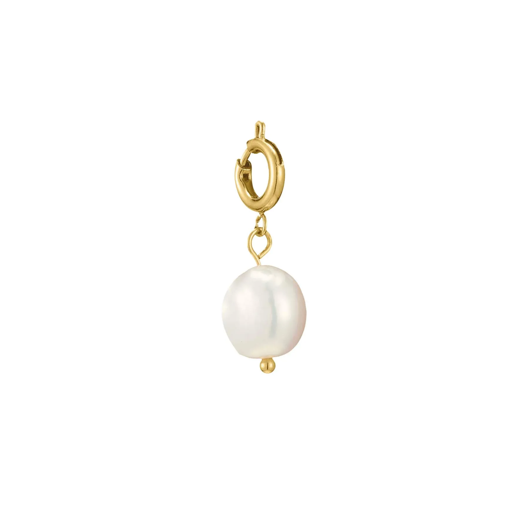 Charm Perle acier doré or