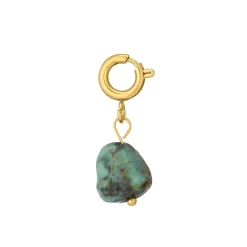 Charm Pin Africain acier doré or