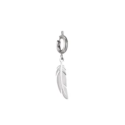 Charm Plume acier argenté