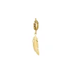 Charm Plume acier doré or