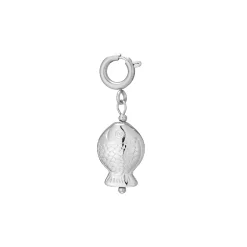 Charm poisson acier argenté