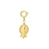 Charm poisson acier doré or