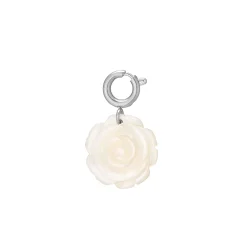 Charm Rose nacre acier argenté