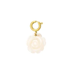 Charm Rose nacre acier doré or