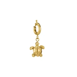 Charm Tortue acier doré or