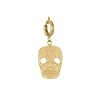 Charm Tête De Mort acier doré or