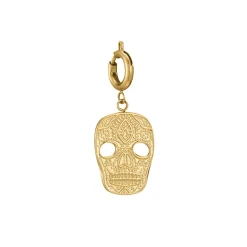 Charm Tête De Mort acier doré or