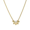 Collier Amélie acier doré or et nacre